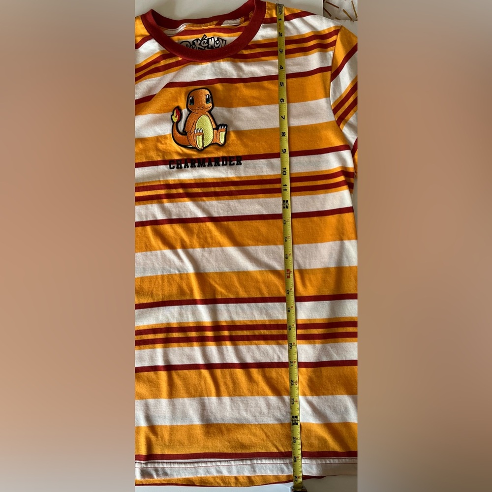 Pokémon Charmander Striped T-Shirt - BoxLunch Exclusive Nintendo Cartoon Medium - Picture 6 of 6